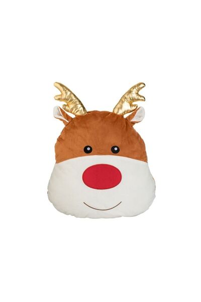 Jumbo Perna Decorativa de Craciun Figurina Ren cu Cornite din Folie Aurie 34x...