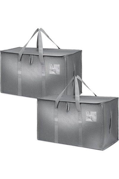 GENERAL 2 Pack Extra Large Moving Bags with Carrying Handles & Zippers,Storag...