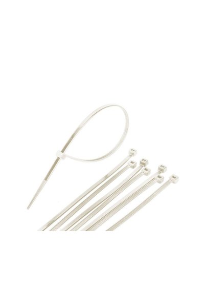 Jumbo Coliere Albe din Plastic pentru Cabluri 30x0,48cm - 60buc