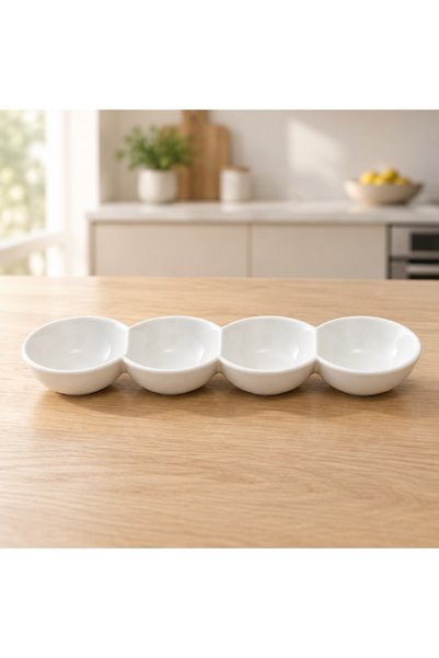 Madame Coco Porcelain 4-Compartment Serving Bowl, Snack Bowl, Turkish Delight...