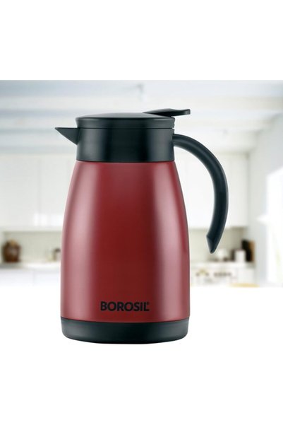 Generic Insulated Stainless Steel Tea and Coffee Vacuum Thermos Flask, Red, 1.5L