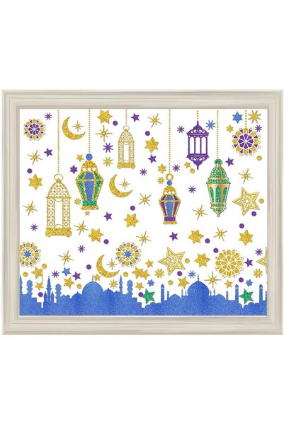 Generic Ramadan Mubarak Window Clings Eid Mubarak Window Stickers Party Suppl...
