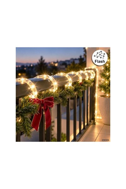 Jumbo Furtun Luminos LED de Exterior cu Lumina Fixa & Flash 18m - Alb Cald/Al...