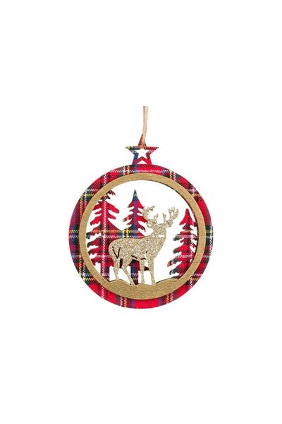 Jumbo Ornament de Lemn pentru Brad Cerb Ø11cm