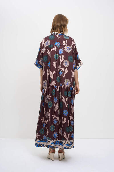 HANIQA Women's Floral Patterned Modern Dress(7090)