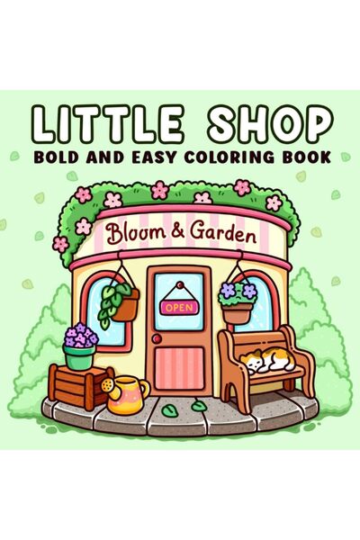 Generic كتاب تلوين لمتاجر ليتل كورنر للكبار والمراهقين، تصاميم واجهات محلات ل...