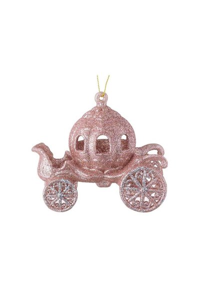 Jumbo Ornament Brad de Craciun Caleasca Roz Glitter 11x6x11cm