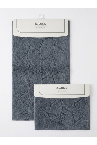 Özdilek Cotton Toilet Set - Dark Gray