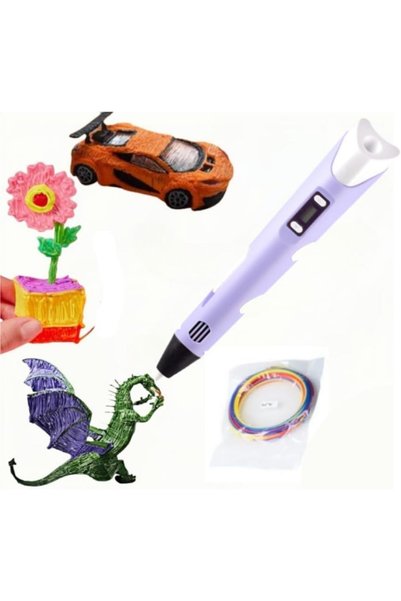 Generic قلم طباعة ثلاثية الأبعاد للرسم، قلم ثلاثي الأبعاد مع شاشة عرض، يشمل ش...