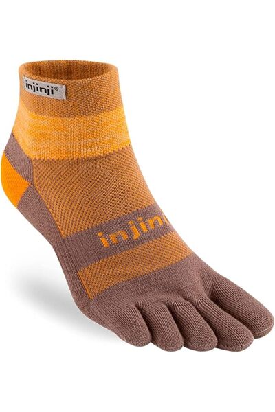 injinji Mens Trail Midweight Mini Crew Neck Socks