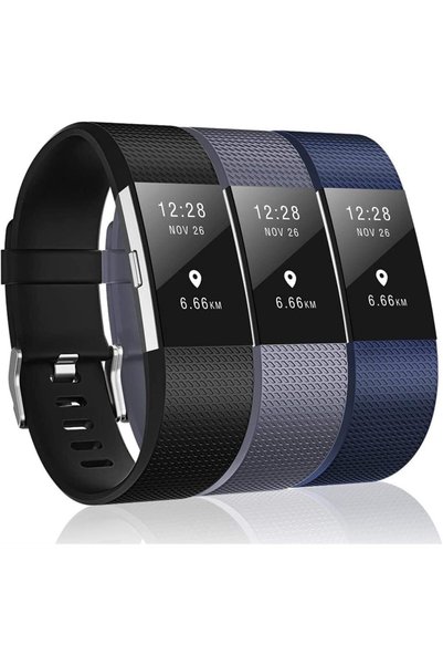 Generic 3 قطع من الأساور المقاومة للماء المتوافقة مع Fitbit Charge 2
