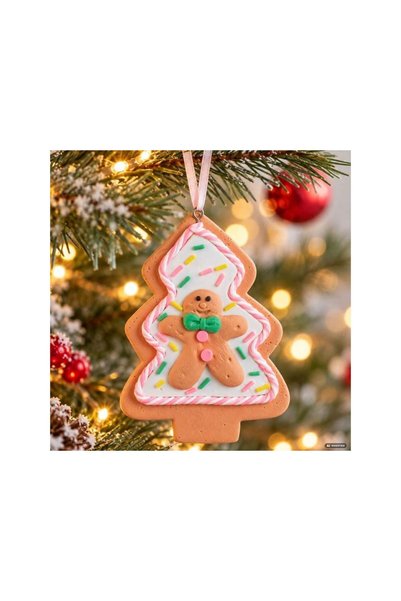 Jumbo ORNAMENT BRAD GINGERBR ROZ 10CM