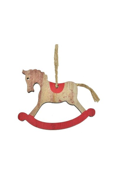 Jumbo Ornament de Lemn pentru Brad de Craciun Calut 11cm