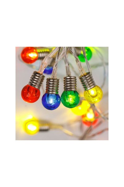 Jumbo Instalatie cu 20 de Becuri LED de Craciun Globuri Mini cu Baterie 1,9m ...