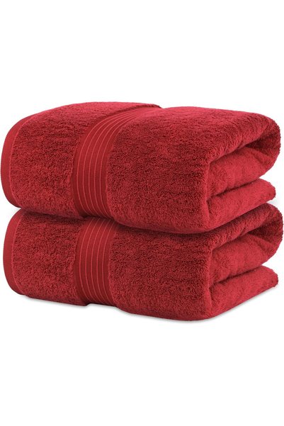 Generic Bath Towel Set (4 Pack, 70 X 140 cm) - 600 GSM 100% Combed Cotton Qui...