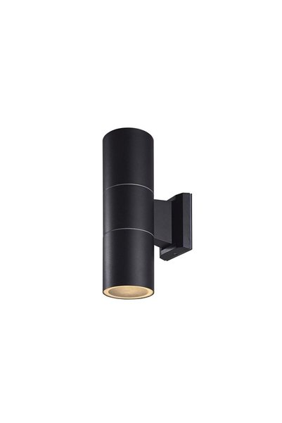 HiLight Εξωτερικό φωτιστικό τοίχου LED 2x35W από ανοξείδωτο ατσάλι, σε μαύρο ...