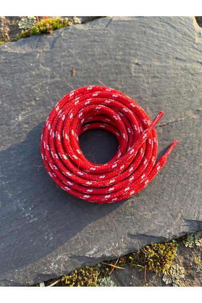 last icon Red and White Patterned Round Sneaker Laces 120 cm 1 Pair for Sport...