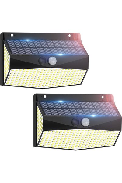 Generic أضواء شمسية، مصباح خارجي يعمل بالطاقة الشمسية مع مستشعر حركة، 318 LED...