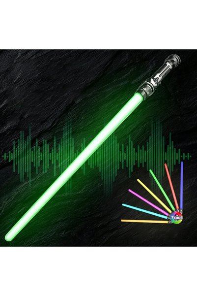 Choice Colorful 2 in 1 Telescopic Glow Light Sword 7 Color Changing Flashing ...