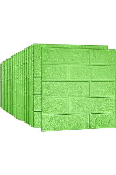 Generic 3D Wall Panels Peel and Stick, 29 Sq Ft Coverage, Faux Brick Green | ...