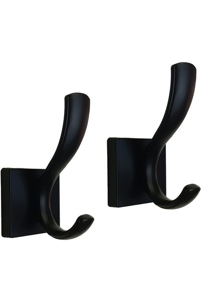 Generic HOWMAX Black Hand Towel Holder, Towel Robe Clothes Coat Hooks,Heavy D...