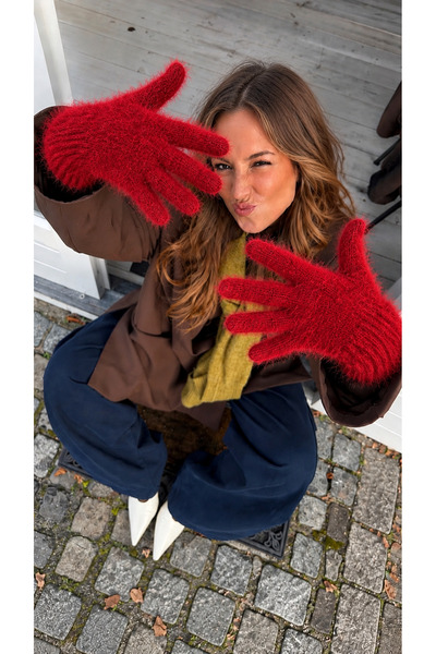 sf collection Women's Soft Textured Plush Gloves