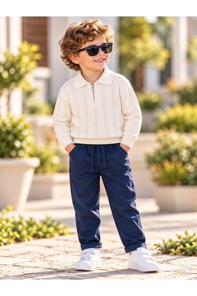 Sönmez Baby MERSERİZE TRİKO YAKALI BLUZ VE ŞIK PANTOLON İKİLİ ERKEK BEBE ÇOCU...