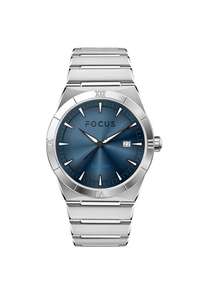 Focus ساعة يد رجالية حصرية بهيكل فولاذي وحزام بآلية يابانية، مقاومة للماء حتى...
