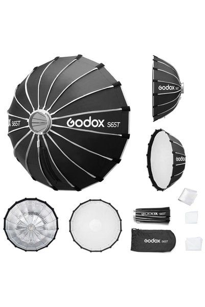 Godox مظلة قابلة للطي سريعة الفك S85T مقاس 85 سم مع حامل بوينز، حل إضاءة ناعم...