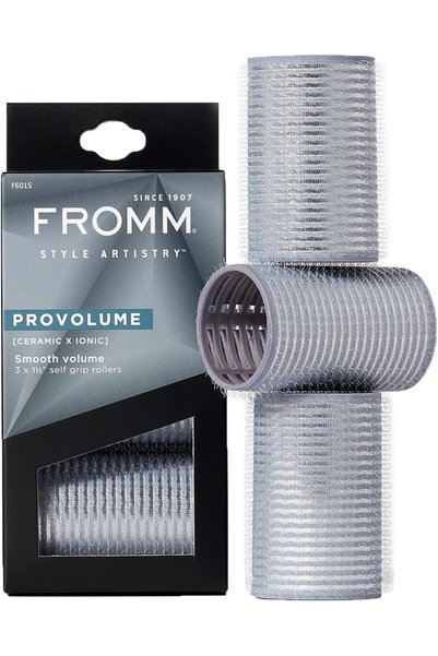 Fromm بكرات شعر حرارية أيونية سيراميكية ذاتية الالتصاق ProVolume مقاس 1.5 بوص...