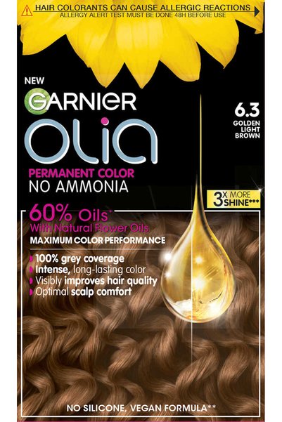 Garnier Olia Vopsea permanentă 6.3 Golden Light Brown, 174 ml