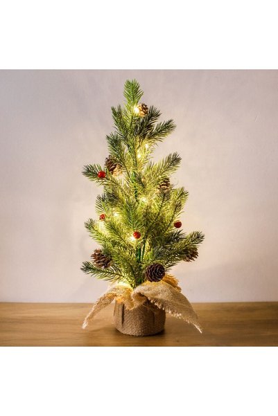 OEM Brad de Craciun Decorativ cu 40 de LED-uri cu Baterii - 40cm