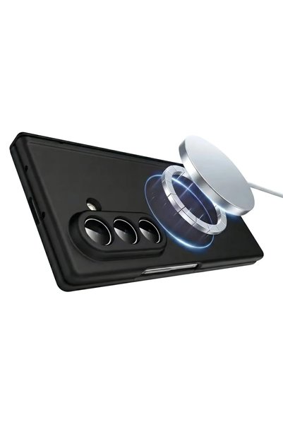 bbtech Samsung Galaxy Z Fold 6 ile Uyumlu MagSafe Özellikli 360° Tam Koruma Entegre Ekran Koruyuculu Kılıf