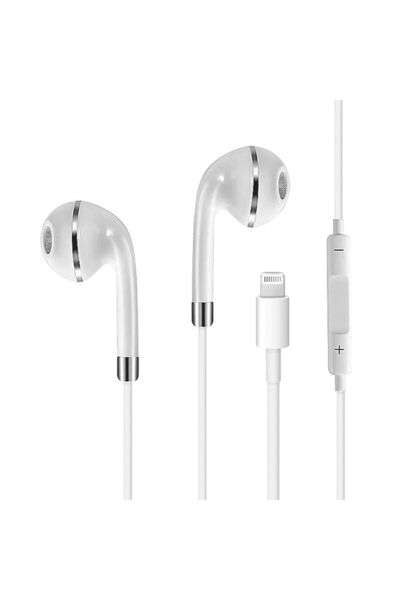 OEM Casti Handsfree Albe 8-pin cu Reglare Volum i-JMB