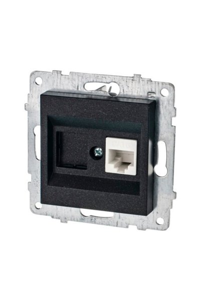 OEM Ovivo Quantum CAT6 single data socket, black