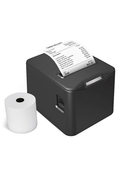 OUNA طابعة إيصالات حرارية 80 مم للمكتب، طباعة حرارية مباشرة، اتصال USB+LAN، س...