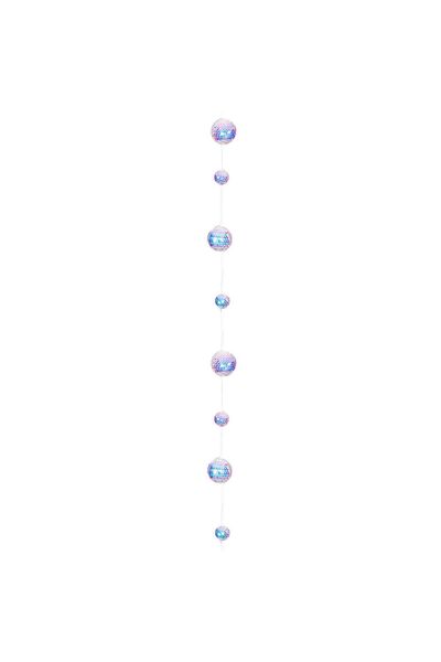 OEM Hanging Christmas Decoration with Iridescent Sequin Globes 100cm