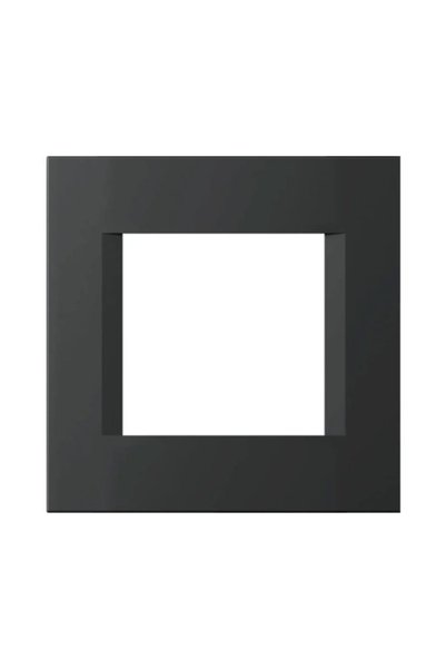 TEM Ramă aparataje Line 2 module, negru mat