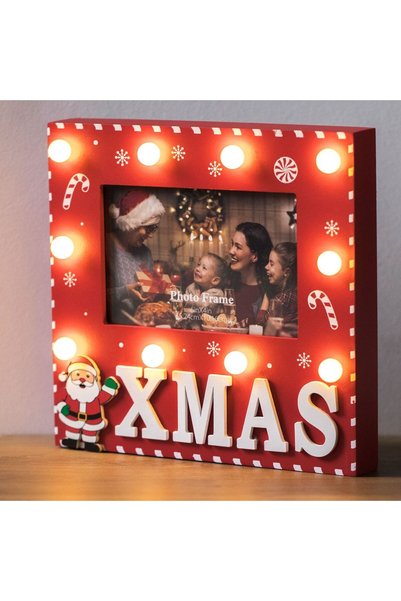 OEM Rama Foto de Craciun cu LED & Model Candy 22x21cm