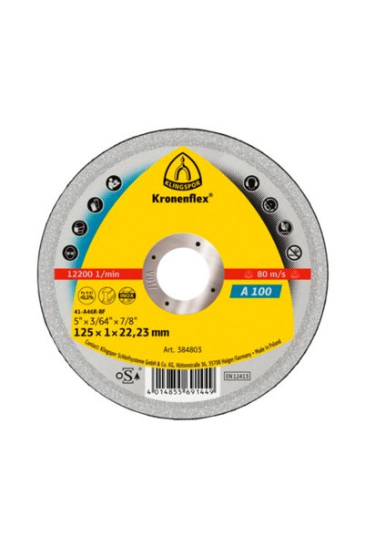 OEM Диск за дебитно рязане на метал, стомана, инокс Klingspor Kronenflex A100...