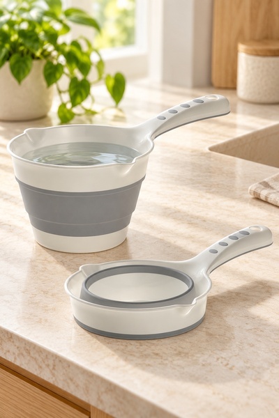 EMİLA HOME Folding Koçero Mug – Water Container with Handle, Space-Saving Des...