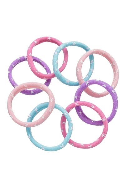 OEM Elastice pentru Par Frotte pentru Copii Stele Colorate - 8buc