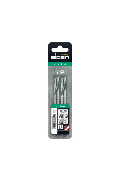 Alpen Burghie metal dublu vârf Ø3,1 mm, pachet 2 bucăți