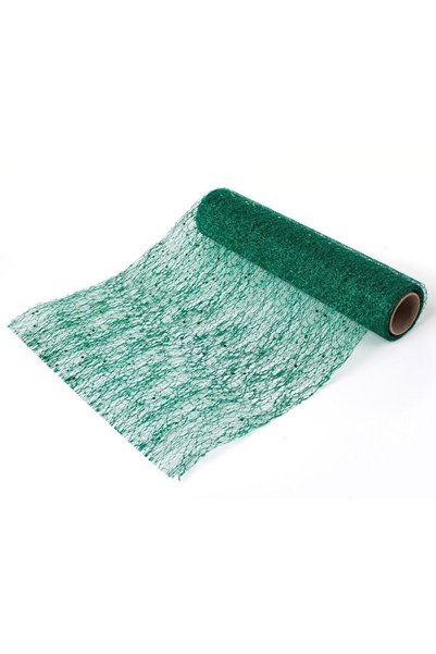 OEM Christmas Decorative Fabric Green Iridescent Perforated 5mx28cm