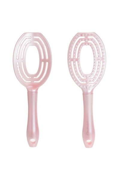 OEM Perie Par Ovala Roz Perlat Model Perforat 24cm