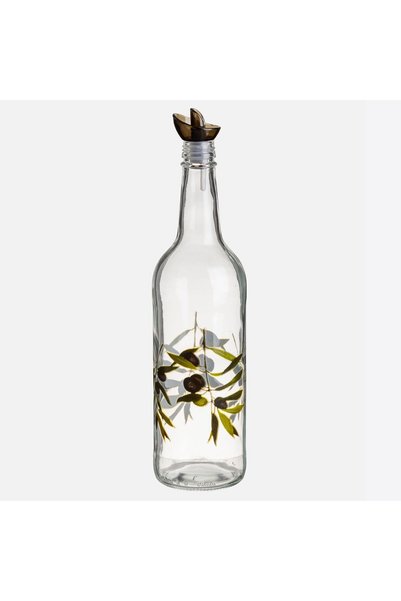 OEM Recipient din Sticla cu Imprimeu Ramuri de Maslin pentru Ulei 780ml