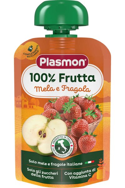 Plasmon Piure de căpșune și măr, 100 g