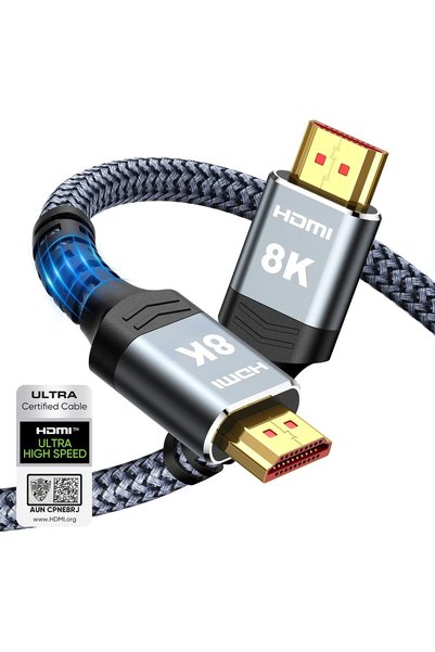 Generic 8K HDMI Cable 2.1 48Gbps 6.6FT/2M, High Speed HDMI Braided Cord-4K@12...