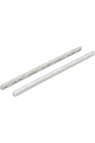 OEM Hettich μονόσιδες ράγες ολίσθησης 385x15.5x10 χιλ., λευκό πλαστικό, 1 ζεύγος