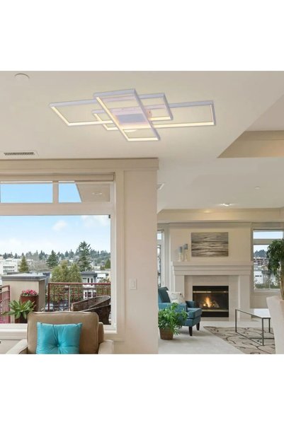 Flippy LANDEN LED Ceiling Light with Remote Control, 84W, 3 Elements, Cool/Wa...
